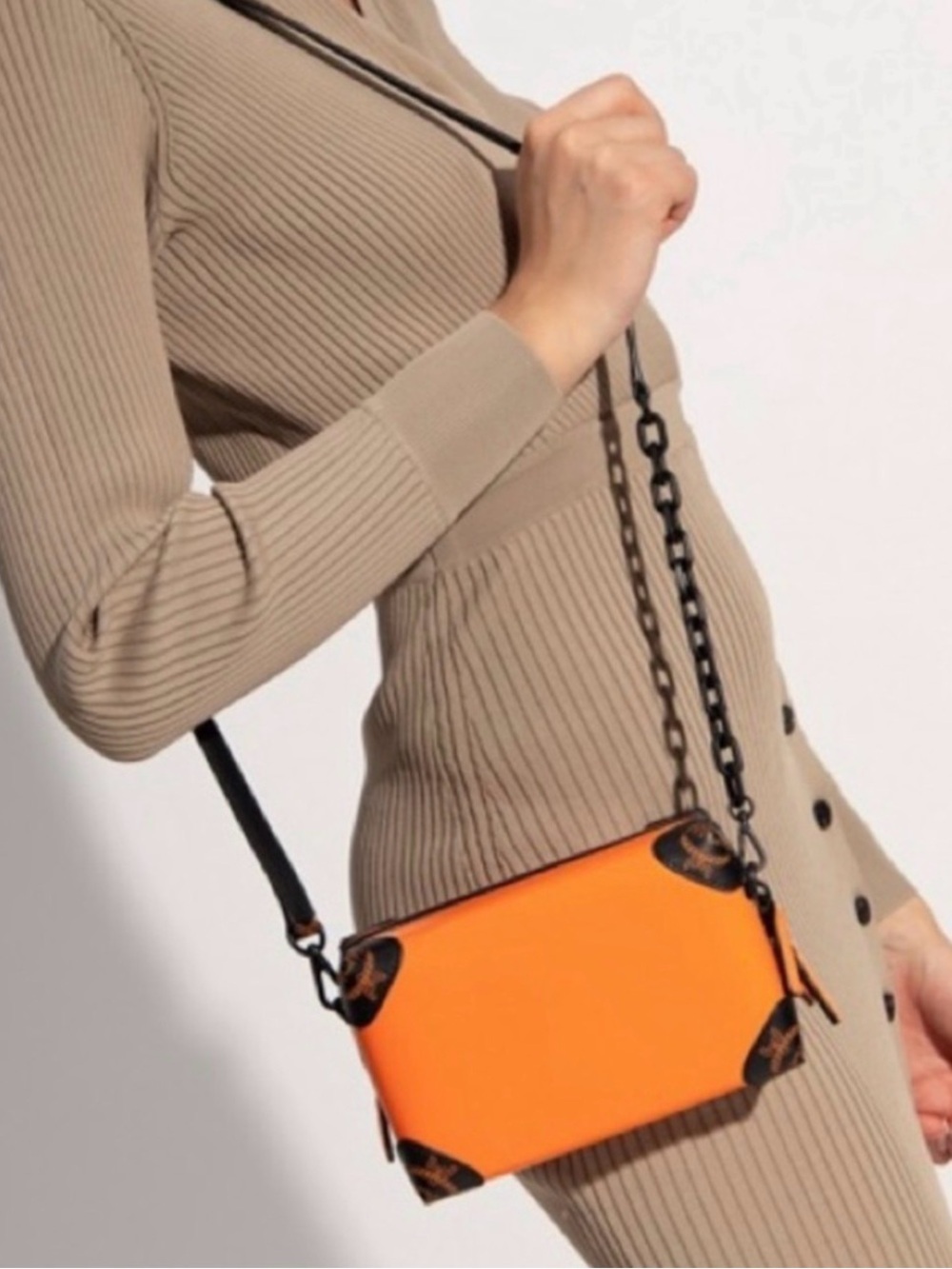 MCM Orange and Black Crossbody Bag